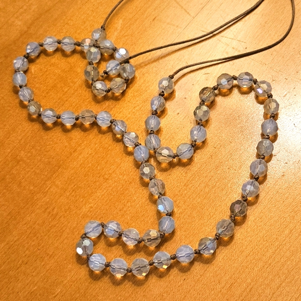 World Market Blue Beaded Necklace
